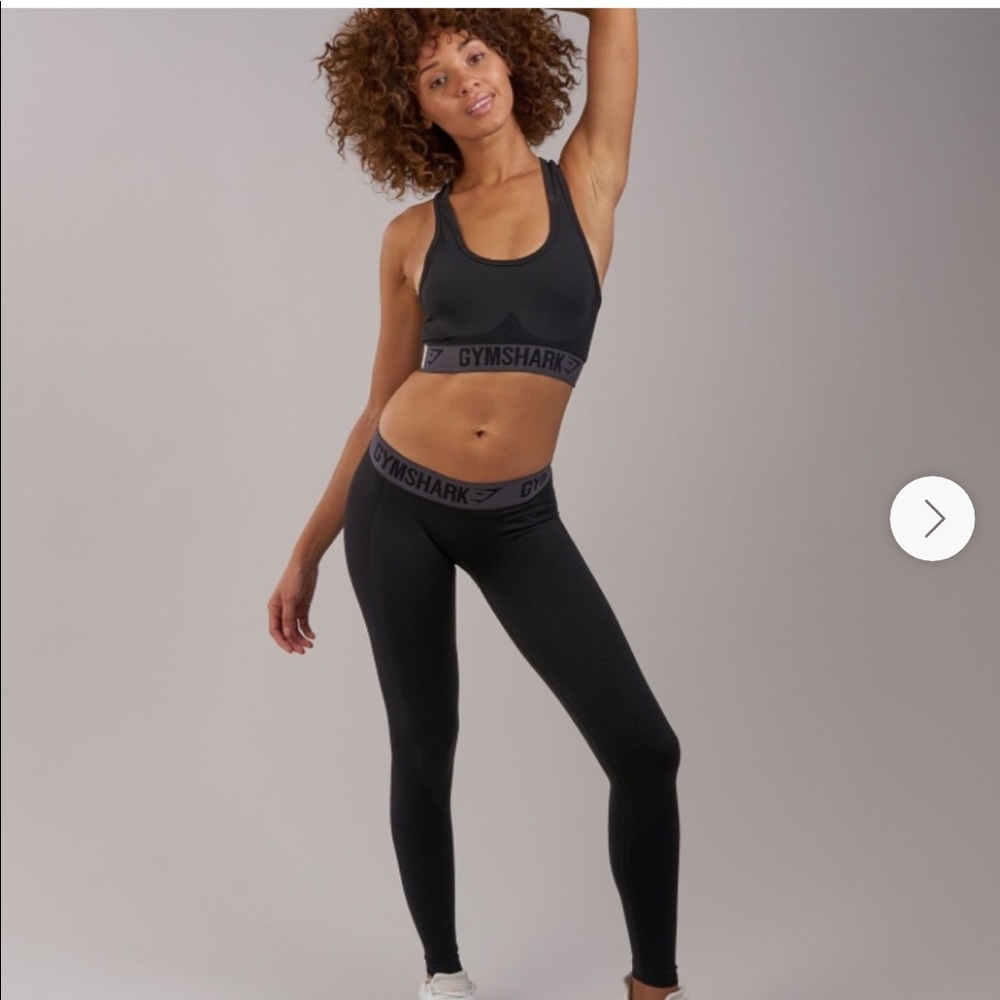 Gymshark Flex Sports Bra & leggings Black Marl
